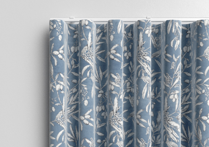 Aviary Velvet, Denim - Made to Measure Curtain - Image 13